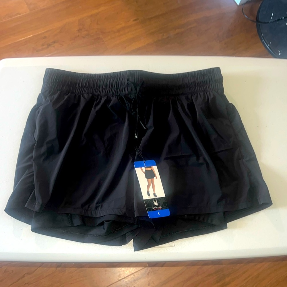 NWT Spyder Women’s Black Active Shorts L